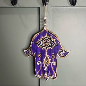 Hand Painted Hamsa Hanging Decor